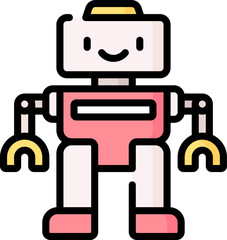 robot Illustration on a white background.
