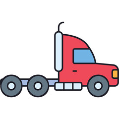 Semi Trailer Truck Sticker