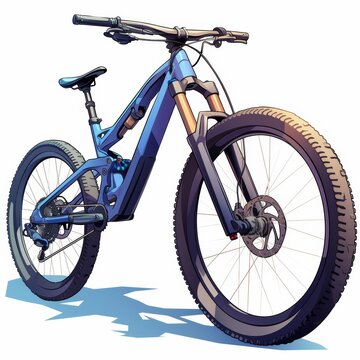 29er Mountainbike with thick offroad tyres. bicycle mtb cross country aluminum, cycling sport transport concept isolated on white background