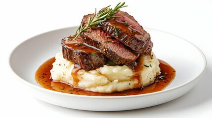Delicious Roast Beef with Creamy Mashed Potatoes and Rich Brown Gravy