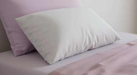 White Pillow On Pink Bed Sheets