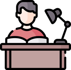 study Illustration on a white background.