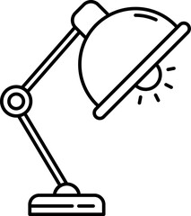 table lamp Illustration on a white background.