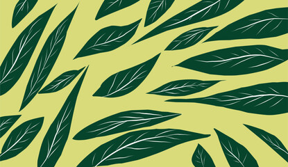 Green leaves pattern  decoration