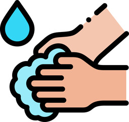 washing hands Illustration on a white background.