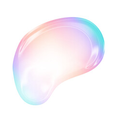 3D Liquid Transparent Blob with Holographic and Abstract Fluid Shape