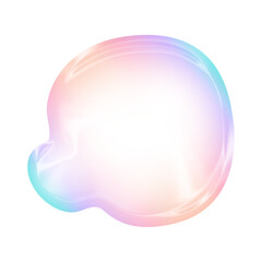 3D Liquid Transparent Blob with Holographic and Abstract Fluid Shape