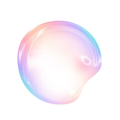 3D Liquid Transparent Blob with Holographic and Abstract Fluid Shape