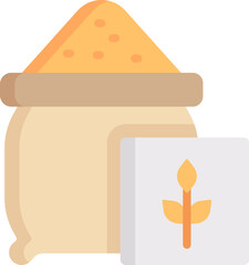 wheat flour Illustration on a white background.