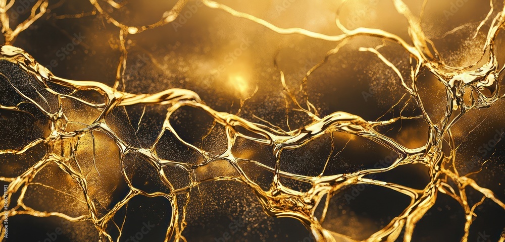 Sticker luxury golden marble texture with intricate lines, adding an elegant and sophisticated touch.