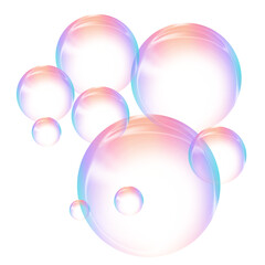 Liquid Bubble Soap Transparent with Realistic Water and Air Effects