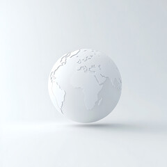 Global connectivity action virtual space 3d model minimalist environment aerial view digital concept