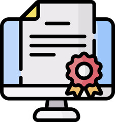 certificate Illustration on a white background.