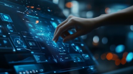 A fintech engineer working on AI based decentralized credit scoring systems for crypto loans, futuristic finance lab with real-time loan data, High-tech style