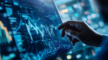 A fintech engineer working on AI powered cryptocurrency lending platforms for decentralized finance, futuristic finance center with real-time loan data, High-tech style