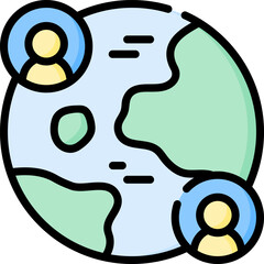 network Illustration on a white background.