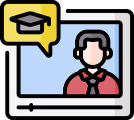 online learning Illustration on a white background.