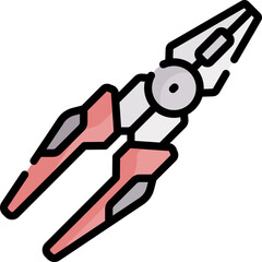 pliers Illustration on a white background.