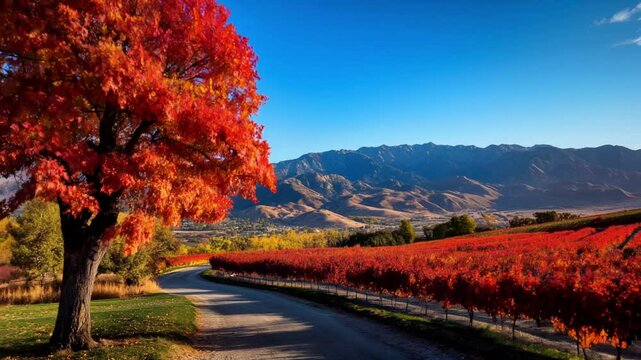 paisaje de hojas de oto&ntilde;o