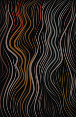 Abstract colorful waves lines scratch portrait design  