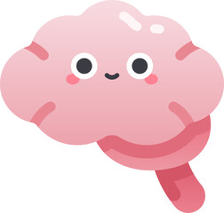 brain Illustration on a white background.