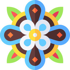 mandala Illustration on a white background.