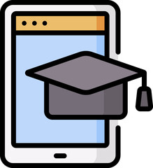 online learning Illustration on a white background.
