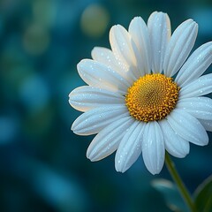 "Water Droplets on Close-Up Flower"