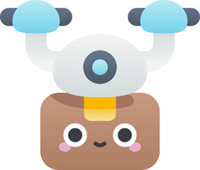 drone delivery Illustration on a white background.