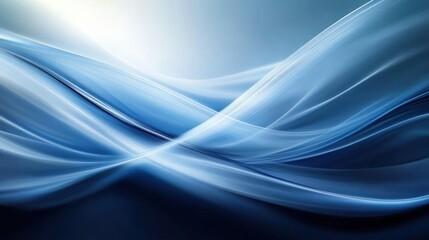 Abstract Blue Wave Serenity: A Digital Art Piece