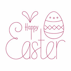 Happy Easter greeting card. Easter card design with eggs.