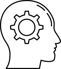 head Illustration on a white background.