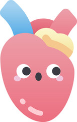 heart Illustration on a white background.