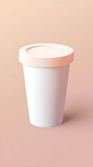 Minimalist Yogurt Cup Icon for Food and Nutrition Apps and Websites