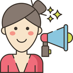 influencer Illustration on a white background.