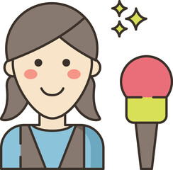 journalist Illustration on a white background.