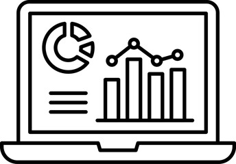 laptop screen Illustration on a white background.