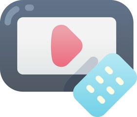 live streaming Illustration on a white background.