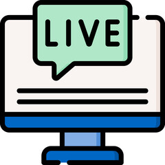 live chat Illustration on a white background.