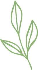 Fototapeta premium Stylized Leaf Vector Element
