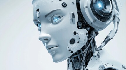 Fototapeta premium A robotic arm in a high tech medical research lab, assembling robotic surgical tools with AI precision for minimally invasive procedures, Med-tech style