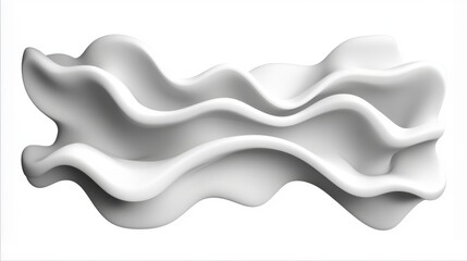 Abstract White Wave Design Graphic