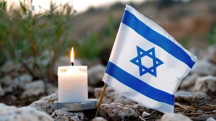 Honor of independence: Yom Haatzmaut, jewish tradition, israel emblem, national celebration, vibrant festivity, proud citizens, collective joy, patriotic unity, symbolic representation.