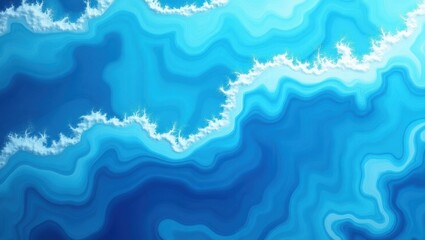 Fototapeta premium Bright blue sky with white clouds, a summer day's abstract beauty