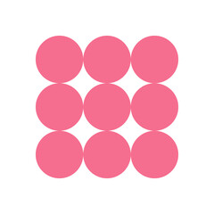 Brutalist abstract circle pattern. Modern bubble element in a flat style. Minimal geometric icon, y2k aesthetic, ideal for trendy projects, creative designs, and contemporary artwork.