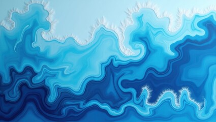 Fototapeta premium Bright blue sky with white clouds, a summer day's abstract beauty