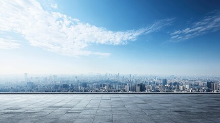 Elevated Cityscape Panorama of Modern Architecture