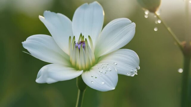 Close-Up of Hedychium Coronarium Flower: Nature's Beautiful White Blossom in Spring Gardening