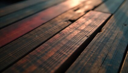 Close-Up of Aged Wooden Planks &ndash; Natural Wood Surface Design
