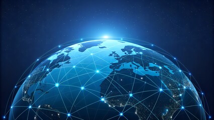 Futuristic Digital Globe with Global Connectivity and Technology Network